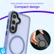 Samsung Galaxy S25 Hoesje met MagSafe / Qi2 Back Cover Matte Blauw afbeelding 8
