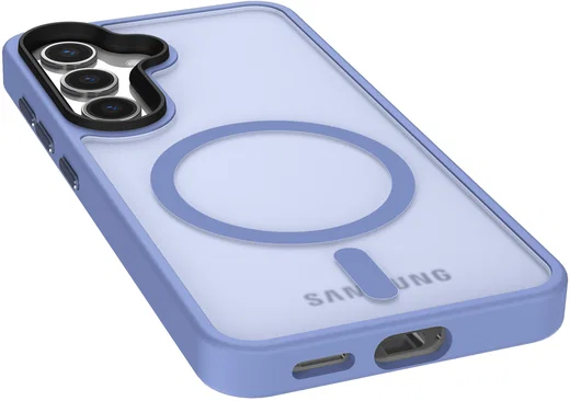 Samsung Galaxy S25 Hoesje met MagSafe / Qi2 Back Cover Matte Blauw afbeelding 13