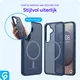 Samsung Galaxy S25 Plus Hoesje met MagSafe / Qi2 Back Cover Matte Donkerblauw afbeelding 2