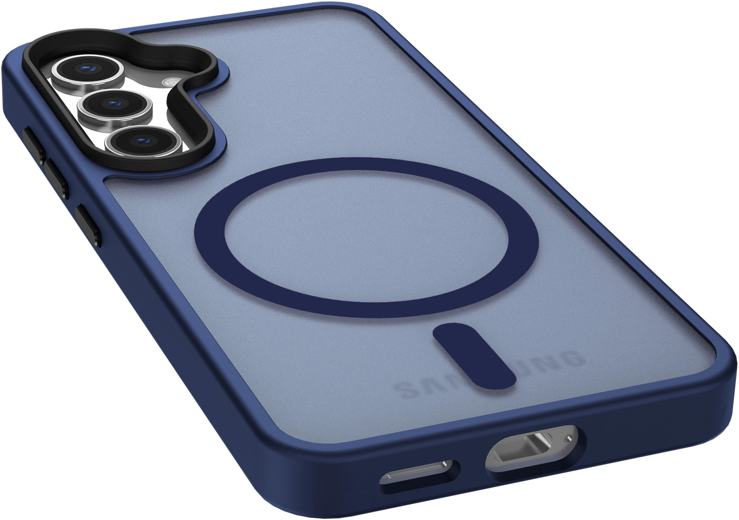 Samsung Galaxy S25 Plus Hoesje met MagSafe / Qi2 Back Cover Matte Donkerblauw afbeelding 13