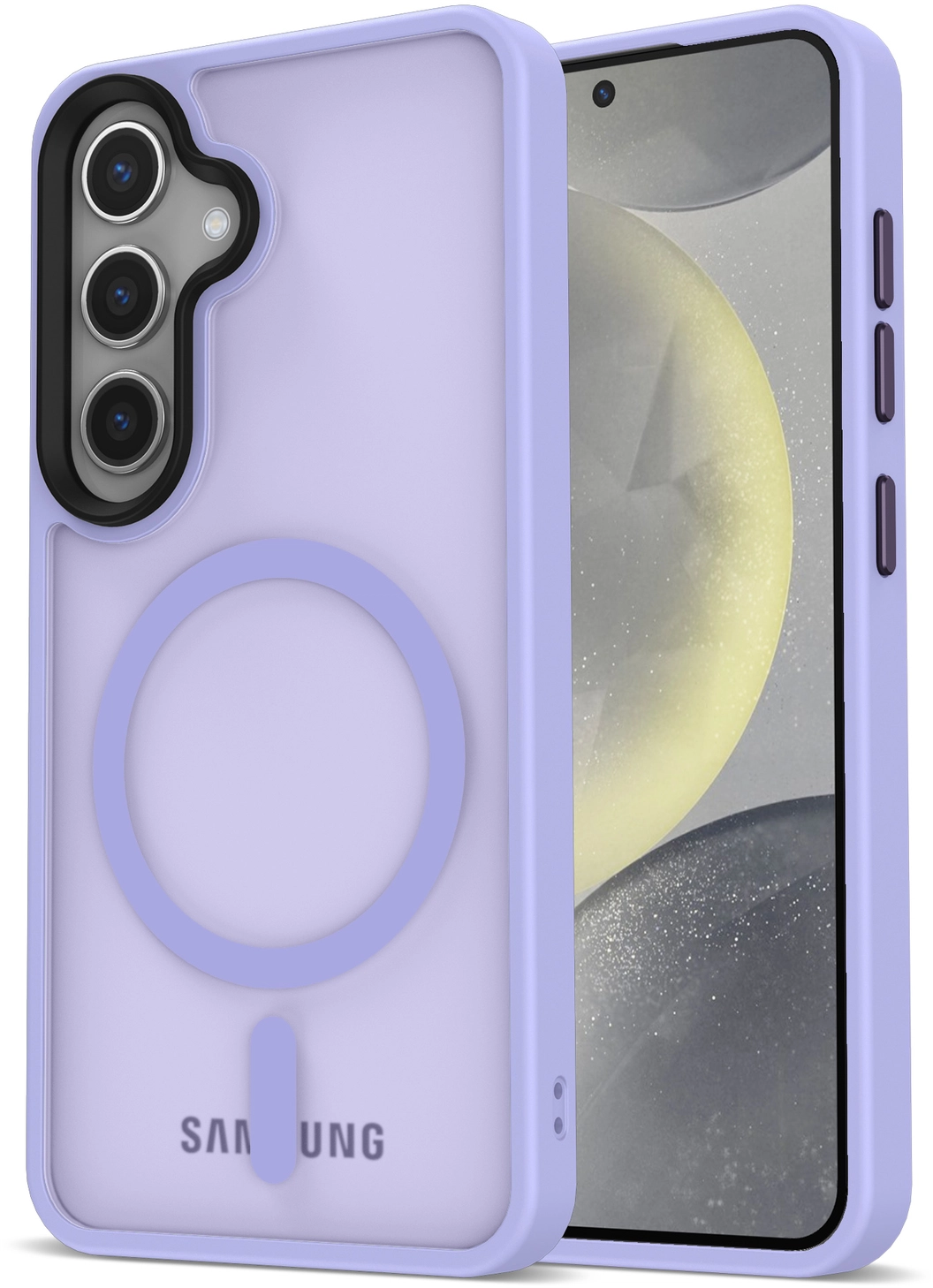 Samsung Galaxy S25 Plus Hoesje met MagSafe / Qi2 Back Cover Matte Violet afbeelding 1