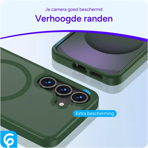 Samsung Galaxy S25 Plus Hoesje met MagSafe / Qi2 Back Cover Matte Groen afbeelding 7
