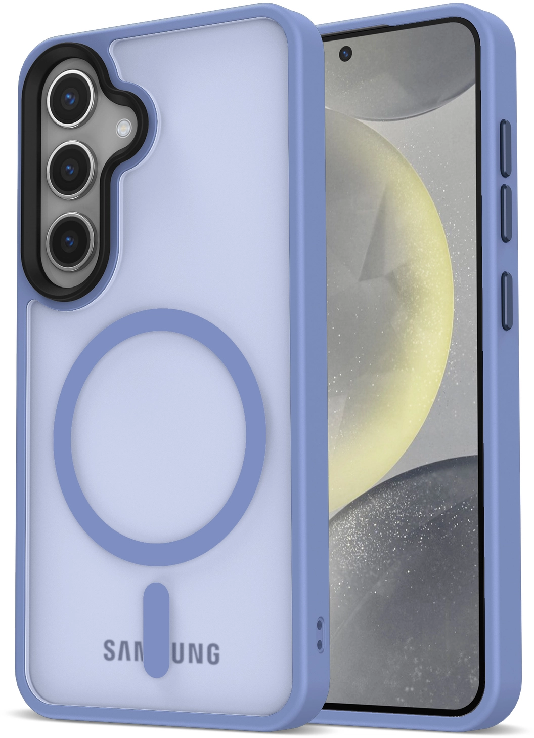 Samsung Galaxy S25 Plus Hoesje met MagSafe / Qi2 Back Cover Matte Blauw afbeelding 1