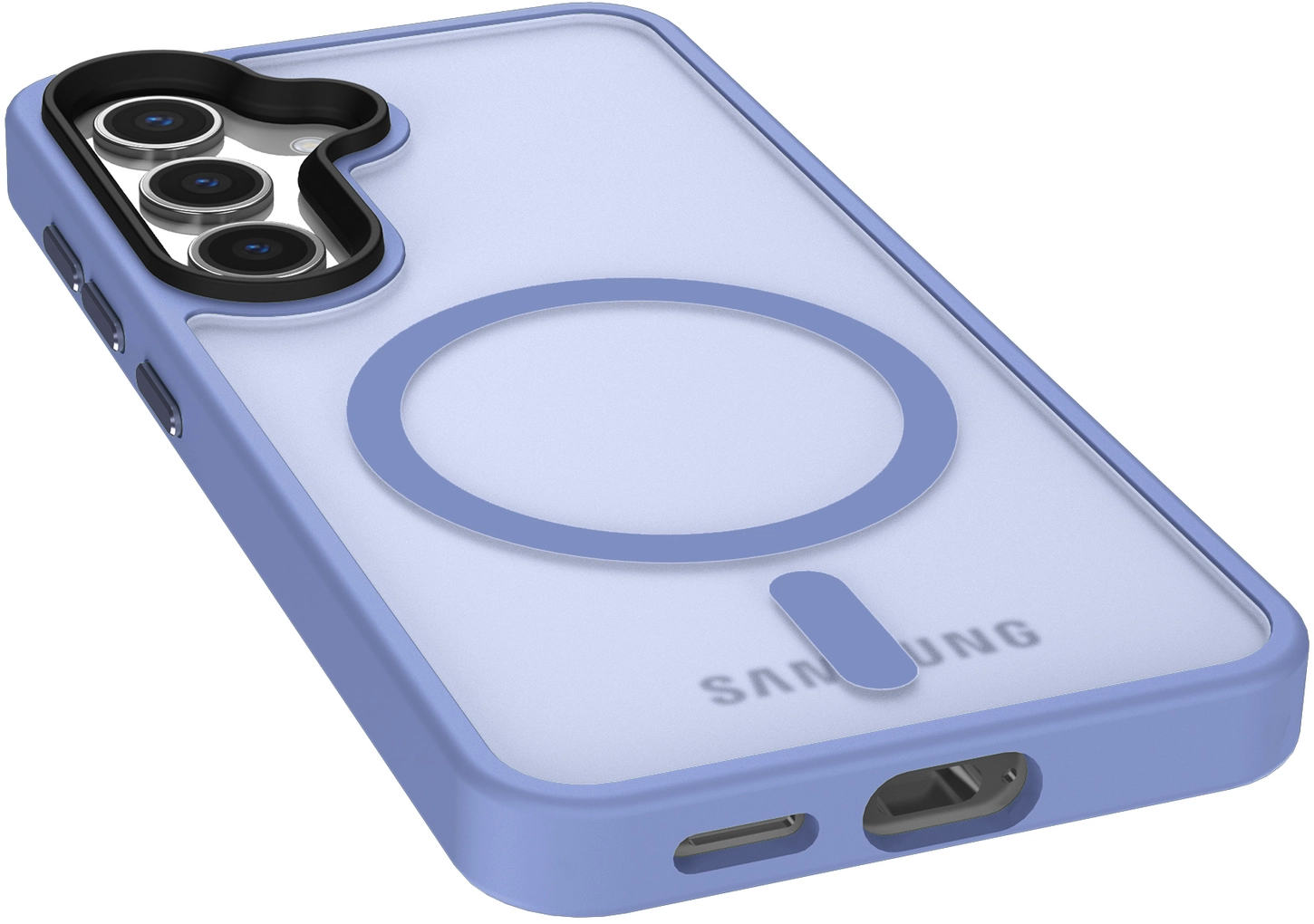 Samsung Galaxy S25 Plus Hoesje met MagSafe / Qi2 Back Cover Matte Blauw afbeelding 13