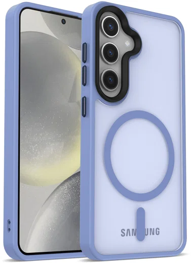 Samsung Galaxy S25 Plus Hoesje met MagSafe / Qi2 Back Cover Matte Blauw afbeelding 14