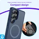 Samsung Galaxy S25 Ultra Hoesje met MagSafe / Qi2 Back Cover Matte Donker Blauw afbeelding 9