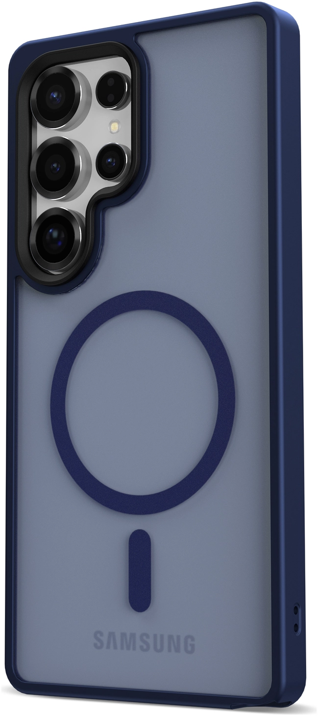 Samsung Galaxy S25 Ultra Hoesje met MagSafe / Qi2 Back Cover Matte Donker Blauw afbeelding 16