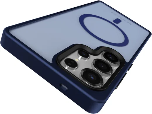 Samsung Galaxy S25 Ultra Hoesje met MagSafe / Qi2 Back Cover Matte Donker Blauw afbeelding 17