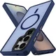 Samsung Galaxy S25 Ultra Hoesje met MagSafe / Qi2 Back Cover Matte Donker Blauw afbeelding 2