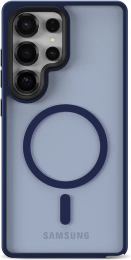 Samsung Galaxy S25 Ultra Hoesje met MagSafe / Qi2 Back Cover Matte Donker Blauw afbeelding 11