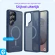 Samsung Galaxy S25 Ultra Hoesje met MagSafe / Qi2 Back Cover Matte Donker Blauw afbeelding 5