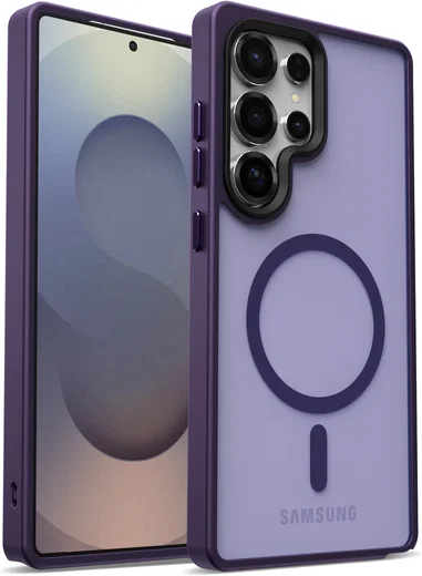 Samsung Galaxy S25 Ultra Hoesje met MagSafe / Qi2 Back Cover Matte Paars afbeelding 17