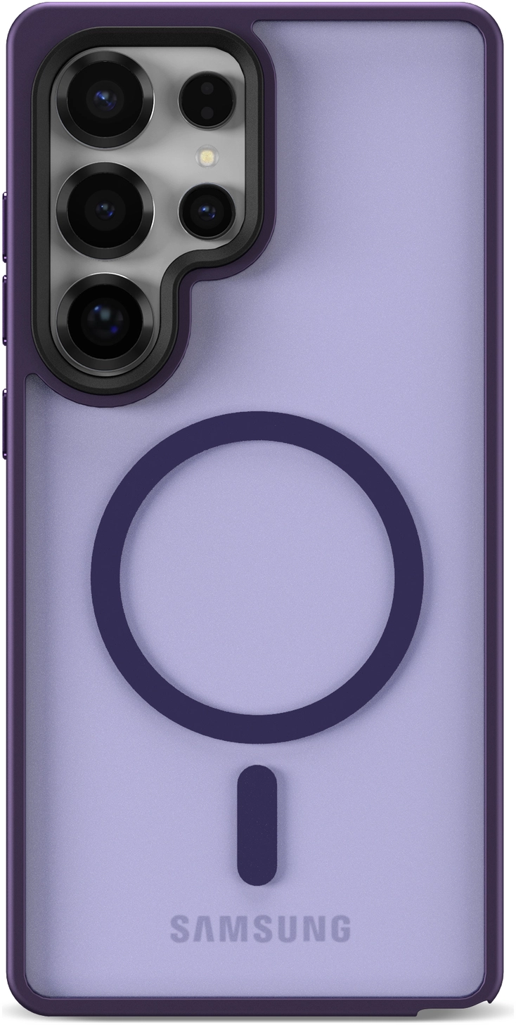 Samsung Galaxy S25 Ultra Hoesje met MagSafe / Qi2 Back Cover Matte Paars afbeelding 11