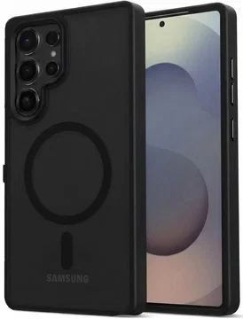 Samsung Galaxy S25 Ultra Hoesje met MagSafe / Qi2 Back Cover Matte Zwart