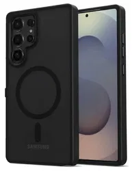 Samsung Galaxy S25 Ultra Hoesje met MagSafe / Qi2 Back Cover Matte Zwart afbeelding