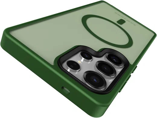 Samsung Galaxy S25 Ultra Hoesje met MagSafe / Qi2 Back Cover Matte Groen afbeelding 12