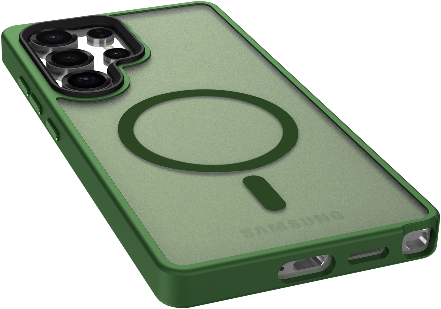 Samsung Galaxy S25 Ultra Hoesje met MagSafe / Qi2 Back Cover Matte Groen afbeelding 13