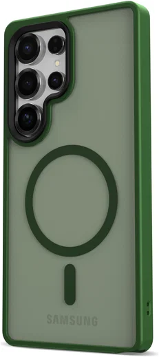 Samsung Galaxy S25 Ultra Hoesje met MagSafe / Qi2 Back Cover Matte Groen afbeelding 16