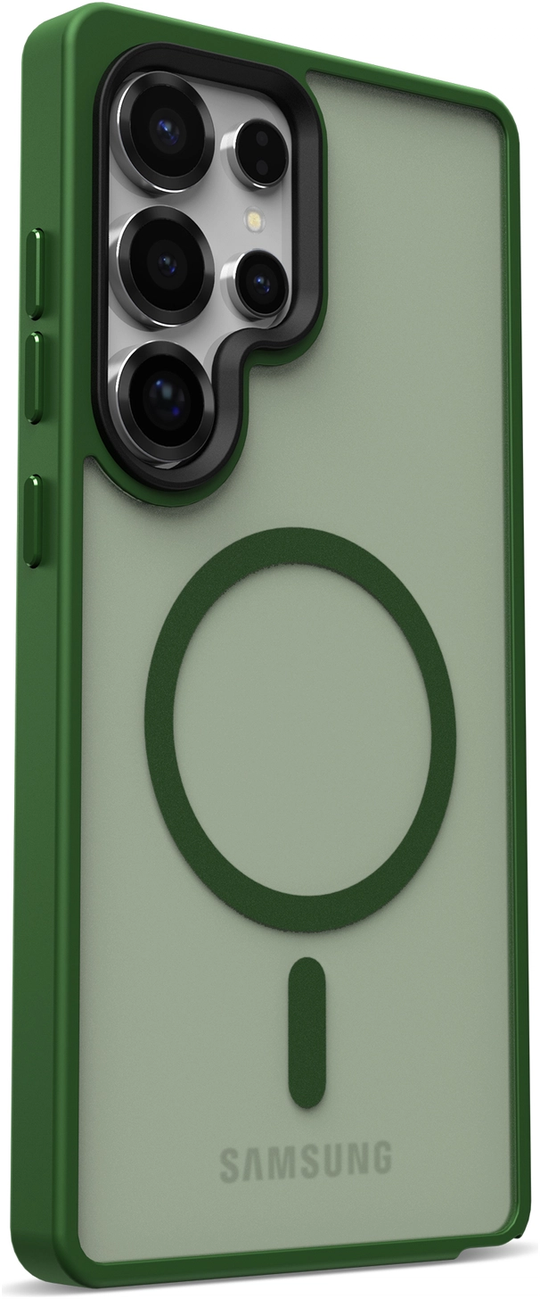 Samsung Galaxy S25 Ultra Hoesje met MagSafe / Qi2 Back Cover Matte Groen afbeelding 17