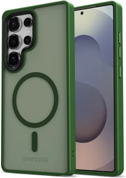 Samsung Galaxy S25 Ultra Hoesje met MagSafe / Qi2 Back Cover Matte Groen