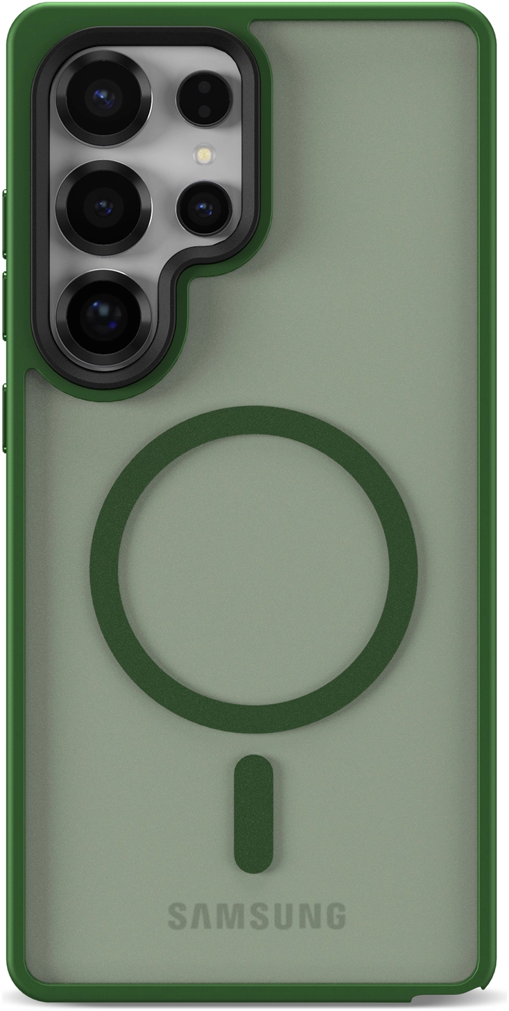 Samsung Galaxy S25 Ultra Hoesje met MagSafe / Qi2 Back Cover Matte Groen afbeelding 11