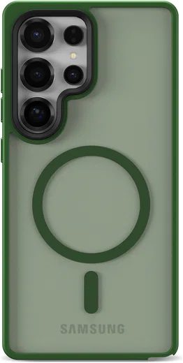 Samsung Galaxy S25 Ultra Hoesje met MagSafe / Qi2 Back Cover Matte Groen afbeelding 11