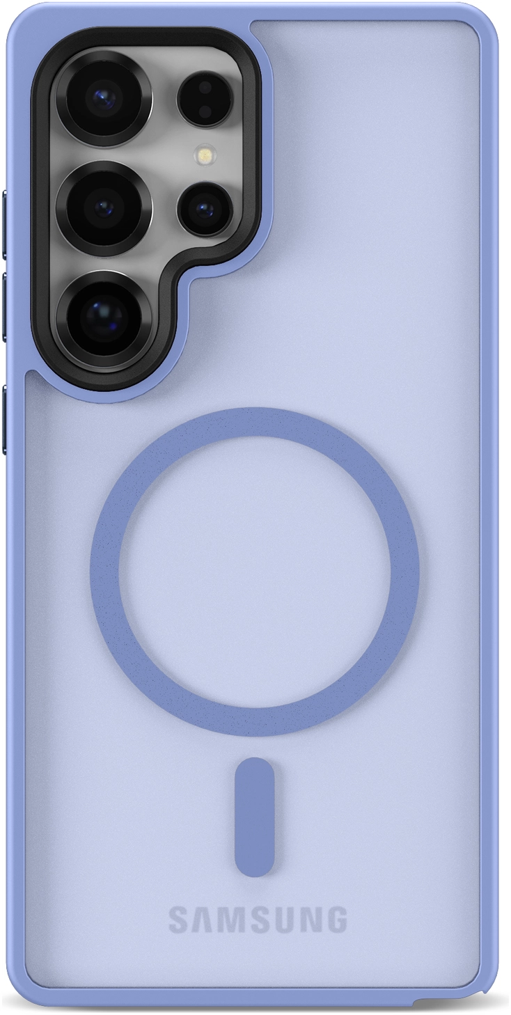 Samsung Galaxy S25 Ultra Hoesje met MagSafe / Qi2 Back Cover Matte Blauw afbeelding 4