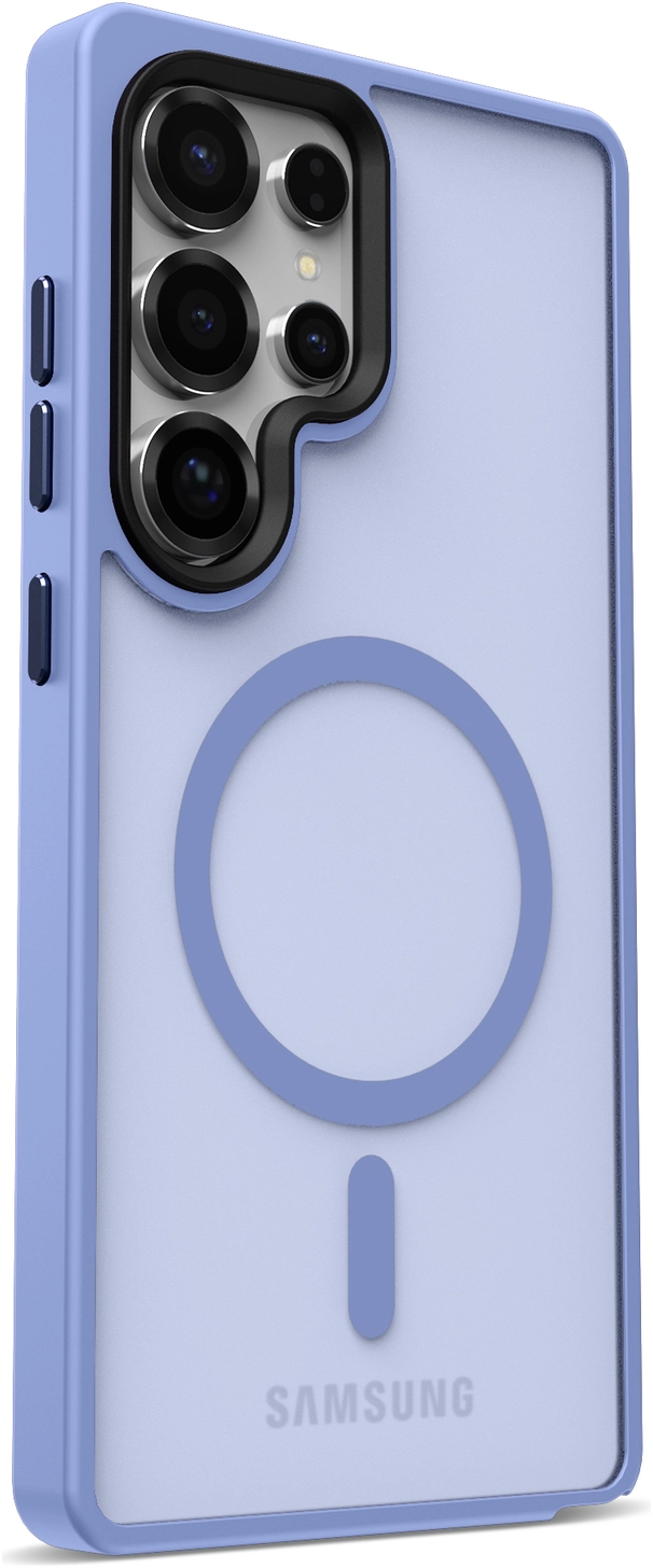 Samsung Galaxy S25 Ultra Hoesje met MagSafe / Qi2 Back Cover Matte Blauw afbeelding 7