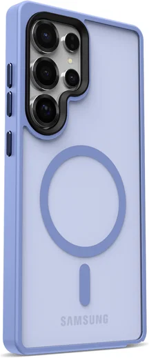 Samsung Galaxy S25 Ultra Hoesje met MagSafe / Qi2 Back Cover Matte Blauw afbeelding 7