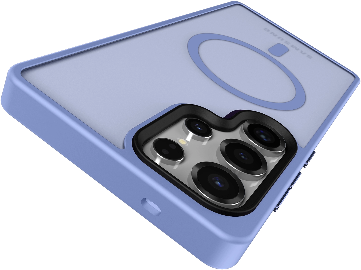 Samsung Galaxy S25 Ultra Hoesje met MagSafe / Qi2 Back Cover Matte Blauw afbeelding 8