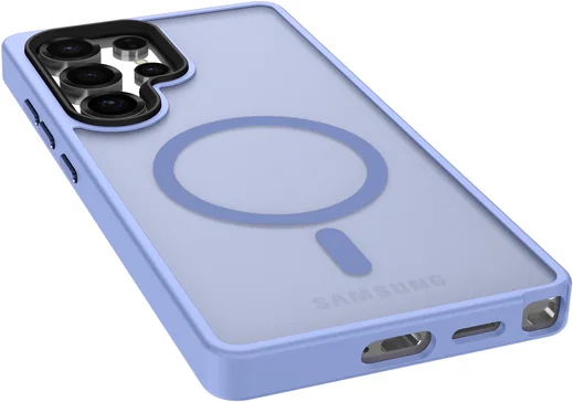 Samsung Galaxy S25 Ultra Hoesje met MagSafe / Qi2 Back Cover Matte Blauw afbeelding 10