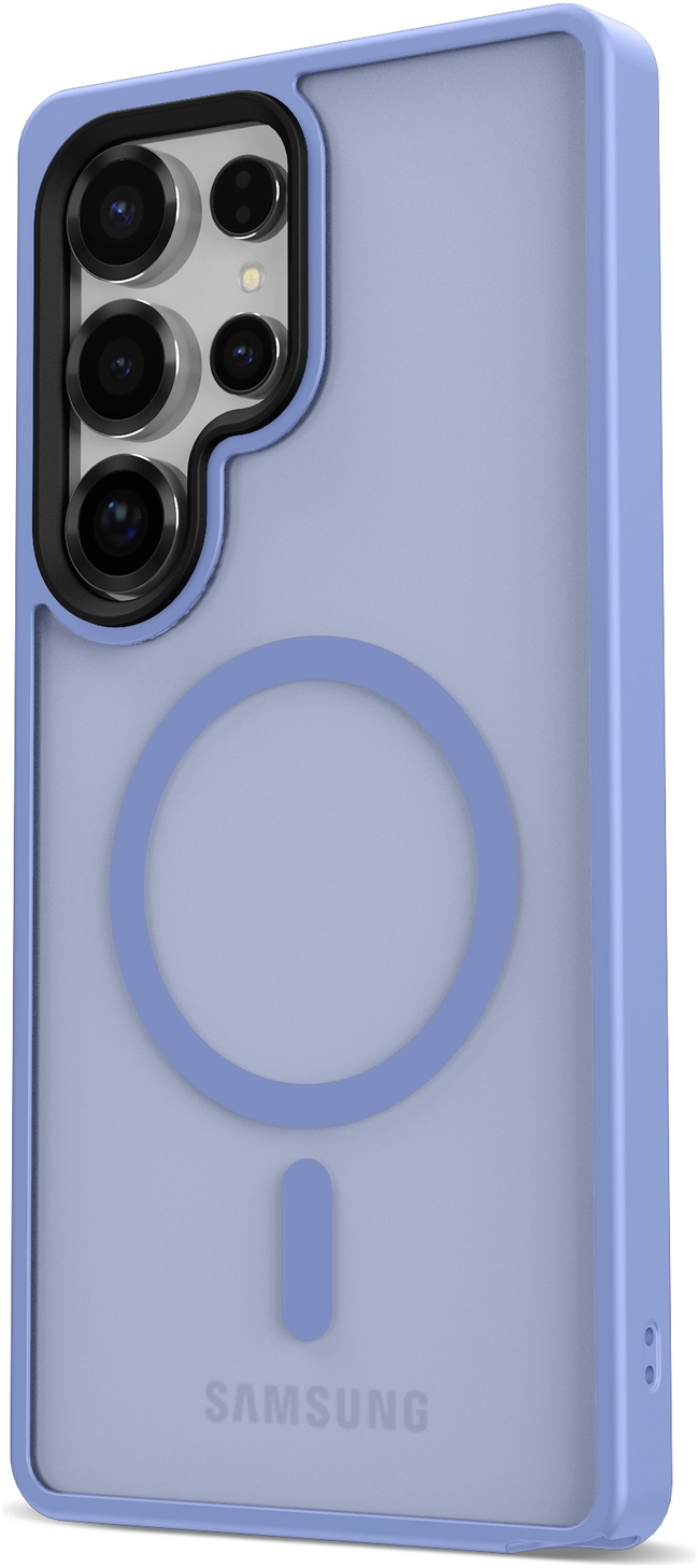 Samsung Galaxy S25 Ultra Hoesje met MagSafe / Qi2 Back Cover Matte Blauw afbeelding 13