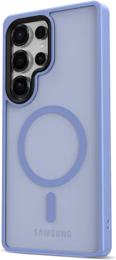 Samsung Galaxy S25 Ultra Hoesje met MagSafe / Qi2 Back Cover Matte Blauw afbeelding 13