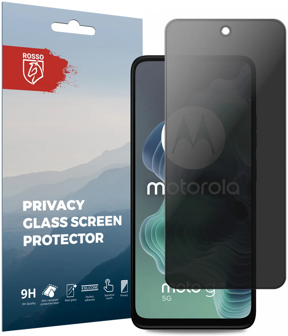 Rosso Motorola Moto G35 9H Tempered Glass Screen Protector Privacy afbeelding 1