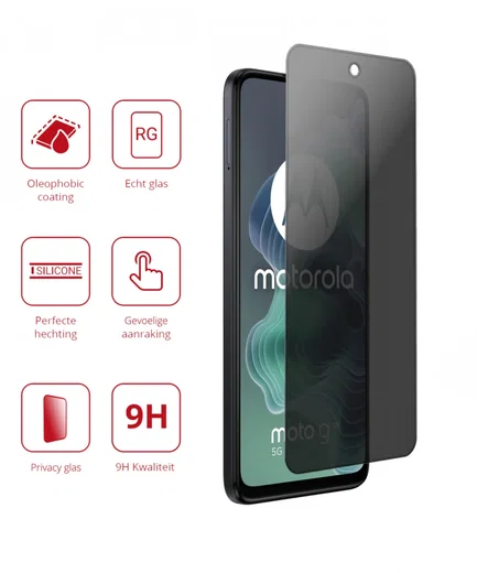 Rosso Motorola Moto G35 9H Tempered Glass Screen Protector Privacy afbeelding 2