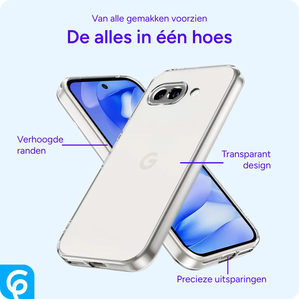 Google Pixel 9a Hoesje Dun TPU Back Cover Transparant afbeelding 3