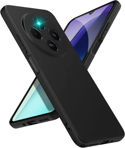 Xiaomi Redmi 14C Hoesje Dun TPU Back Cover Matte Zwart afbeelding 1