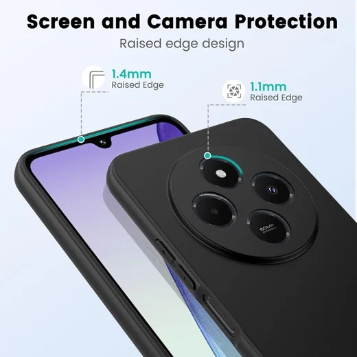 Xiaomi Redmi 14C Hoesje Dun TPU Back Cover Matte Zwart afbeelding 3