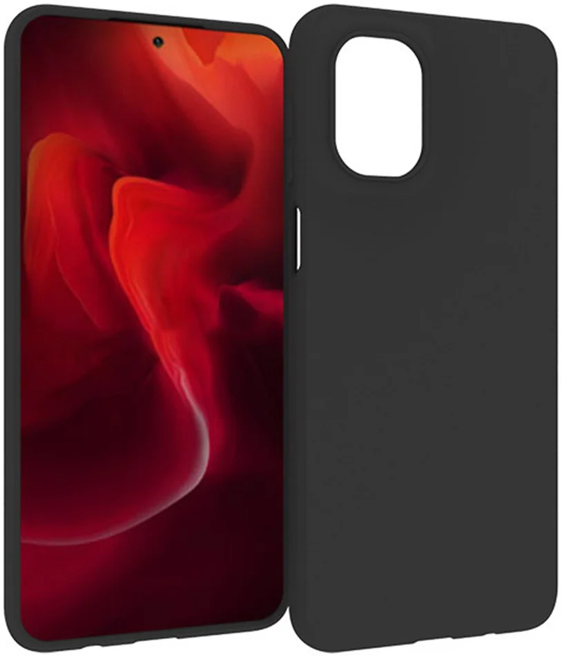 Motorola Moto G55 Hoesje Dun TPU Back Cover Matte Zwart afbeelding 1