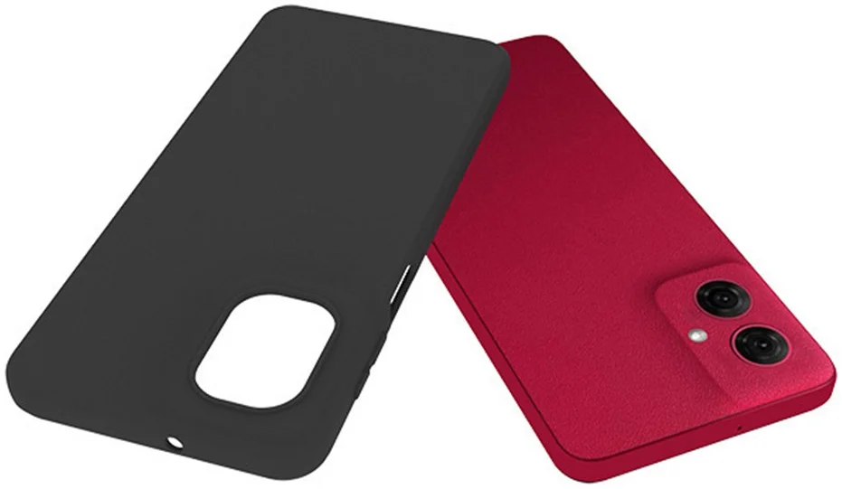 Motorola Moto G55 Hoesje Dun TPU Back Cover Matte Zwart afbeelding 2