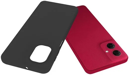 Motorola Moto G55 Hoesje Dun TPU Back Cover Matte Zwart afbeelding 2