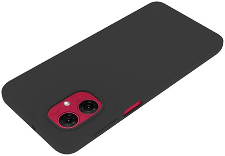 Motorola Moto G55 Hoesje Dun TPU Back Cover Matte Zwart afbeelding 3