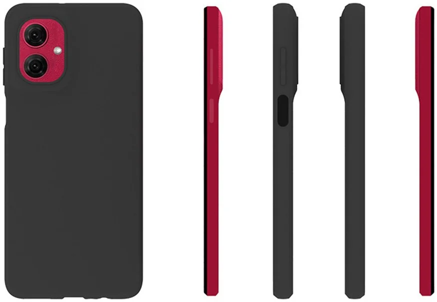 Motorola Moto G55 Hoesje Dun TPU Back Cover Matte Zwart afbeelding 4