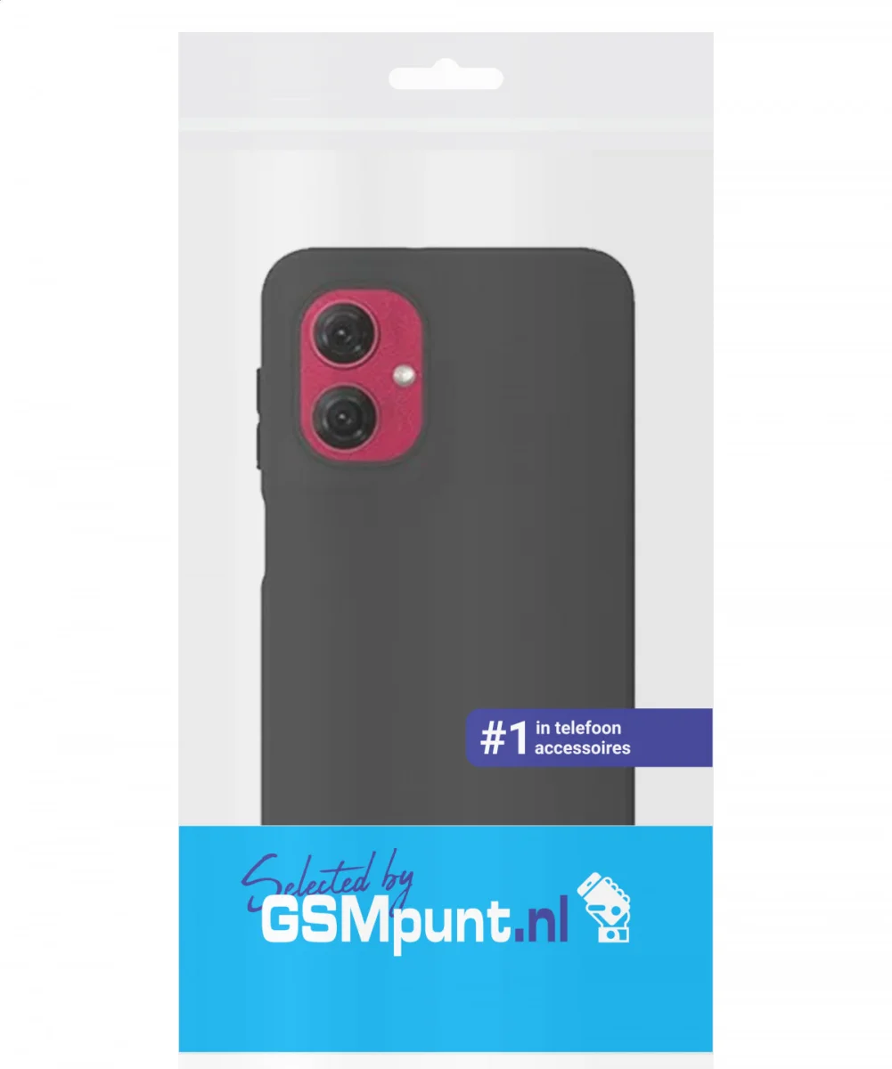 Motorola Moto G55 Hoesje Dun TPU Back Cover Matte Zwart afbeelding 5