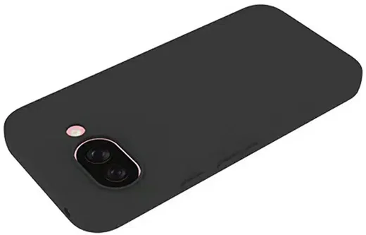 Google Pixel 9a Hoesje Dun TPU Back Cover Matte Zwart afbeelding 3