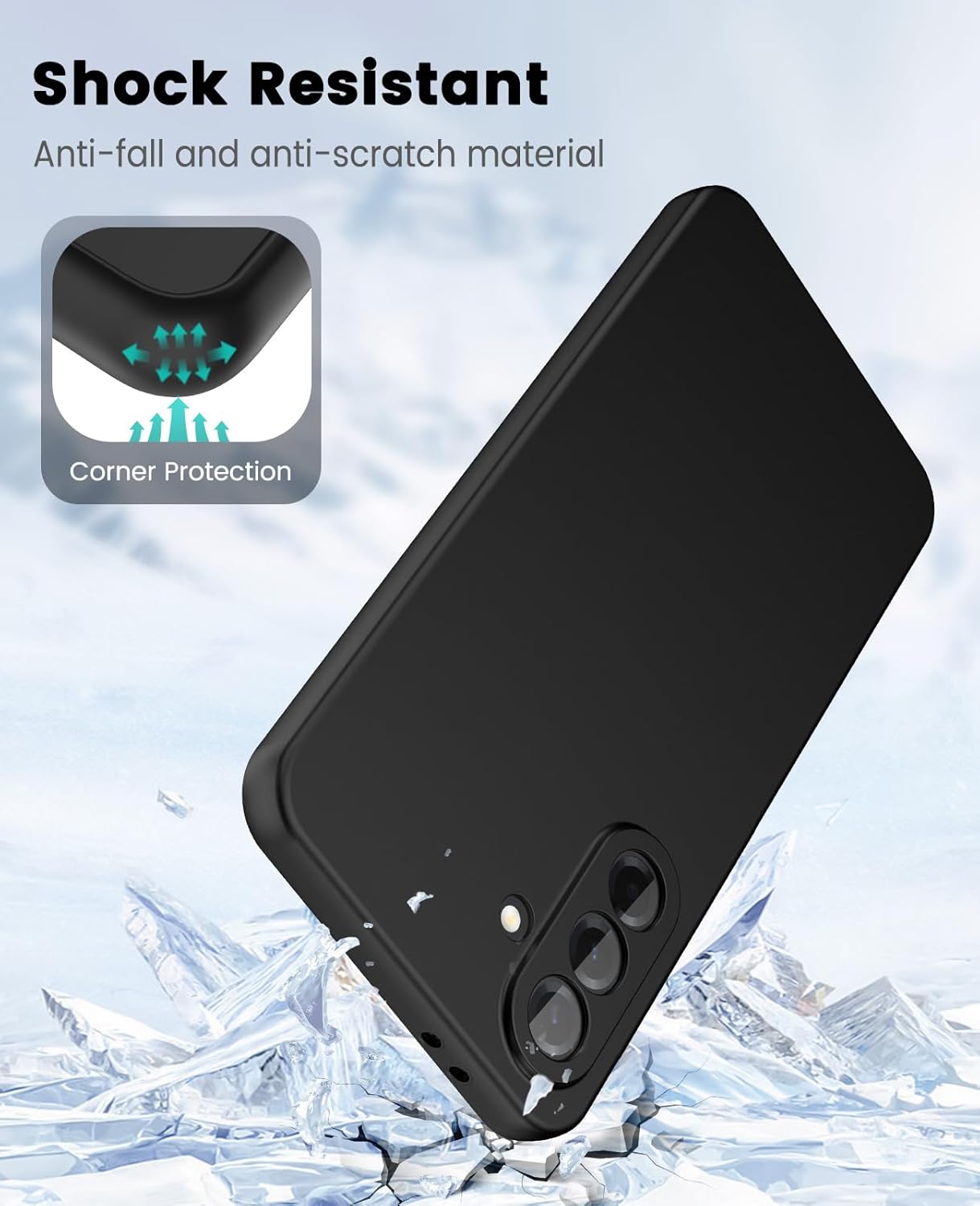 Samsung Galaxy A36 Hoesje Dun TPU Back Cover Matte Zwart afbeelding 2