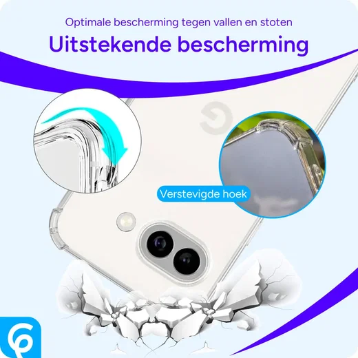 Google Pixel 9a Hoesje met Koord Schokbestendig TPU Transparant afbeelding 2