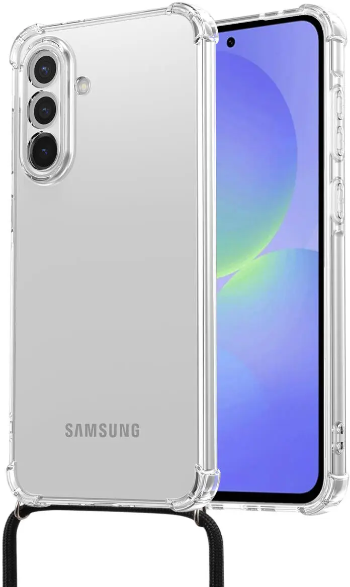 Samsung Galaxy A36 Hoesje met Koord Schokbestendig TPU Transparant afbeelding 1