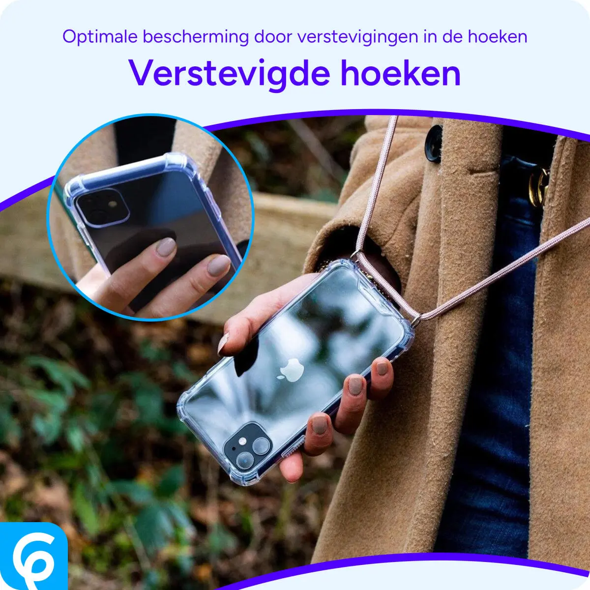 Samsung Galaxy A36 Hoesje met Koord Schokbestendig TPU Transparant afbeelding 3