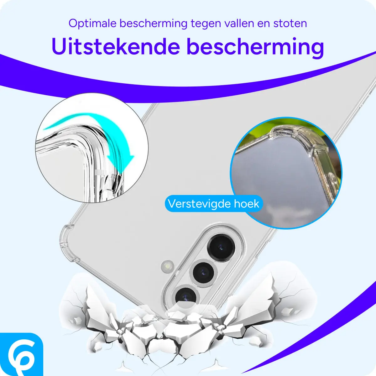 Samsung Galaxy A36 Hoesje met Koord Schokbestendig TPU Transparant afbeelding 2